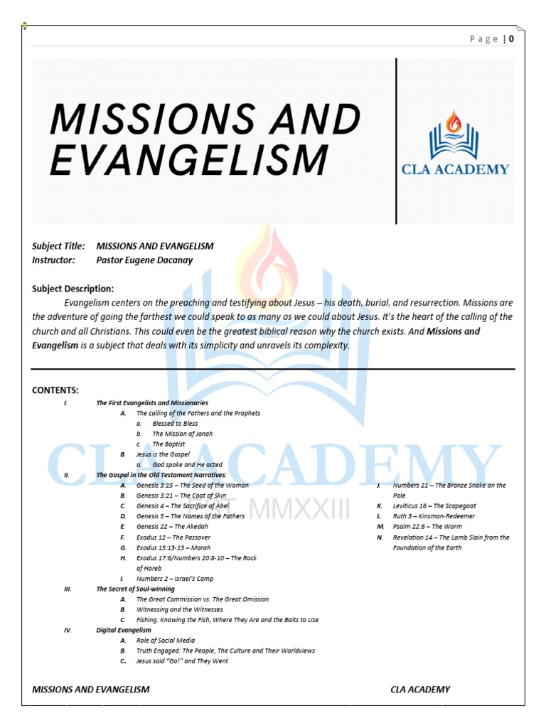 Missions And Evangelism Download Free Pdf Sacrifice Jesus