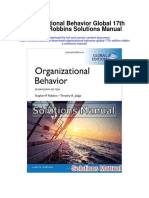 Organizational Behavior Global 17th Edition Robbins Solutions Manual