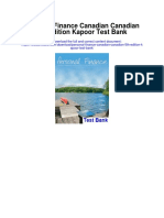 Personal Finance Canadian Canadian 5th Edition Kapoor Test Bank