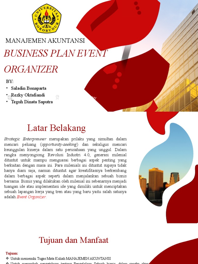 Rencana Bisnis Event Organizer Milenial | PDF