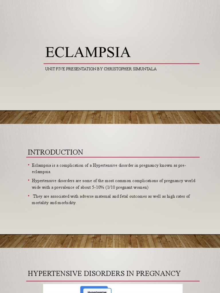 ECLAMPSIA Presentation PDF Women's Health Childbirth