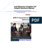 Organizational Behavour Canadian 3rd Edition Colquitt Solutions Manual