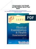 Physical Examination and Health Assessment 6th Edition Jarvis Test Bank