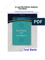 Real Estate Law 9th Edition Aalberts Test Bank