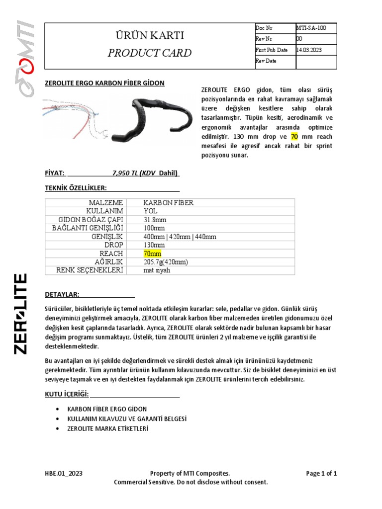 ERGO HANDLEBAR PRODUCT PAGE TR Rev2 PDF