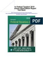 Pearsons Federal Taxation 2019 Comprehensive 32nd Edition Rupert Test Bank