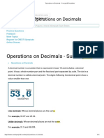 Operations On Decimals - Concept & Questions