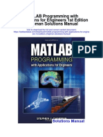 Matlab Programming With Applications For Engineers 1st Edition Chapman Solutions Manual