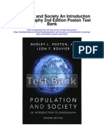 Population and Society An Introduction To Demography 2nd Edition Poston Test Bank