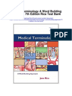 Medical Terminology A Word Building Approach 7th Edition Rice Test Bank