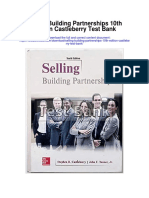 Selling Building Partnerships 10th Edition Castleberry Test Bank