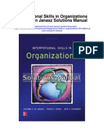 Interpersonal Skills in Organizations 5th Edition Janasz Solutions Manual