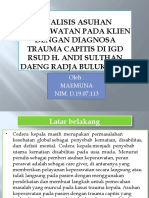 Analisis Asuhan Keperawatan Pada Klien Dengan Diagnosa Trauma Capitis Di Igd Rsud H. Andi Sulthan Daeng Radja Bulukumba