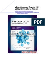 Precalculus Functions and Graphs 13th Edition Swokowski Solutions Manual