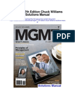 MGMT 7 7th Edition Chuck Williams Solutions Manual