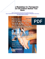 Michlovitzs Modalities For Therapeutic Intervention 6th Edition Bellew Test Bank