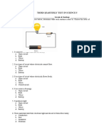 SCIENCE 5 (3nd PERIODICAL TEST)