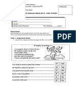 Prueba No Lectores Lenguaje - Unidad Mayo - Junio - Adecuación