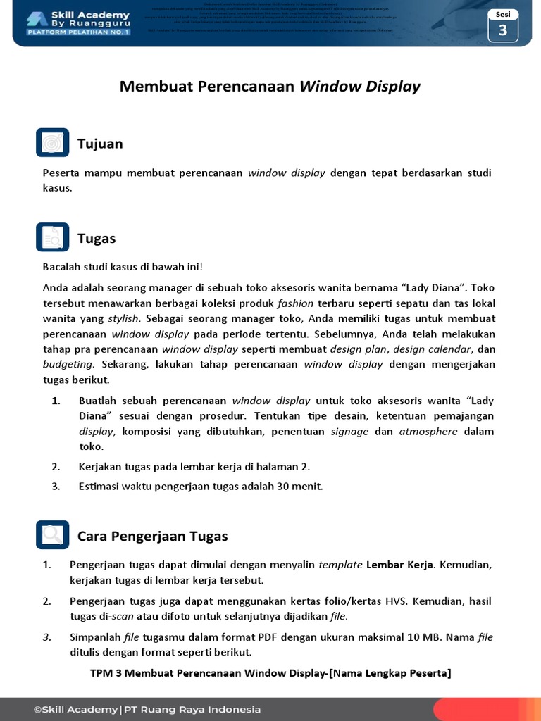 Perencanaan Window Display Toko Aksesoris | PDF