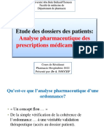 Cours Sur l'Analyse Pharmaceutique Des Prescriptions