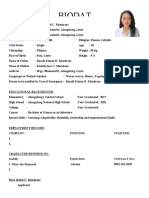 WRCC Biodata Resume