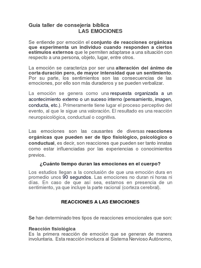 Las Emociones | PDF | Las emociones | Sensación