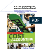 Principles of Cost Accounting 17th Edition Vanderbeck Solutions Manual