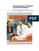 Labor Relations Process 11th Edition Holley Solutions Manual