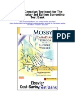 Mosbys Canadian Textbook For The Support Worker 3rd Edition Sorrentino Test Bank