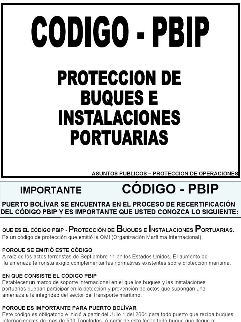 Código PBIP: Protección Marítima Esencial | PDF