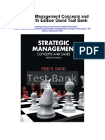 Strategic Management Concepts and Cases 13th Edition David Test Bank