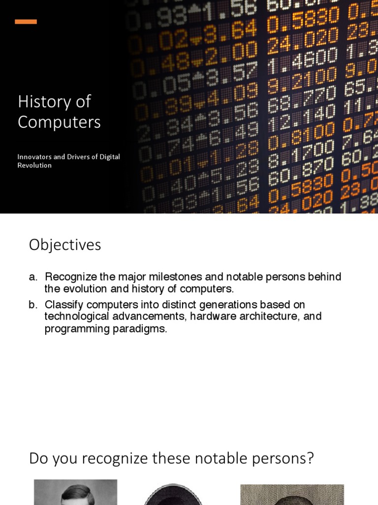 1-Histo.-1-History and Generation of Computers-01 | PDF | Computer ...