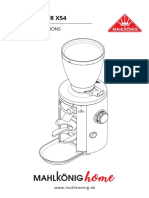 Mahlkoenig X54 Allround Home Grinder Original Instruction Manual EN