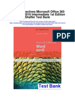 New Perspectives Microsoft Office 365 and Word 2016 Intermediate 1st Edition Shaffer Test Bank