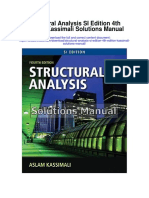 Structural Analysis Si Edition 4th Edition Kassimali Solutions Manual