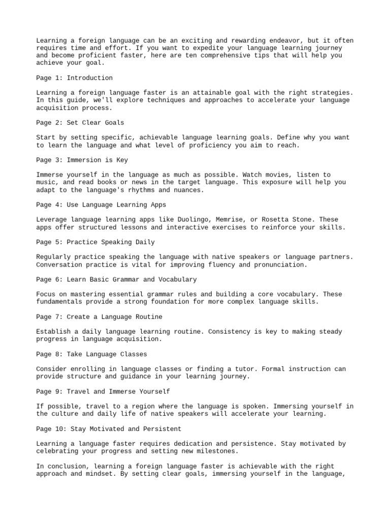 How To Learn A New Language | PDF | Language Acquisition | Learning