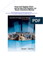 Operations and Supply Chain Management For The 21st Century 1st Edition Boyer Solutions Manual