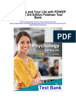 Psychology and Your Life With Power Learning 3rd Edition Feldman Test Bank