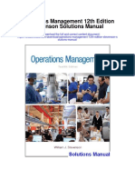 Operations Management 12th Edition Stevenson Solutions Manual