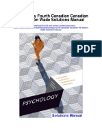 Psychology Fourth Canadian Canadian 4th Edition Wade Solutions Manual