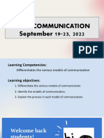 Q1L2 Model of Communication