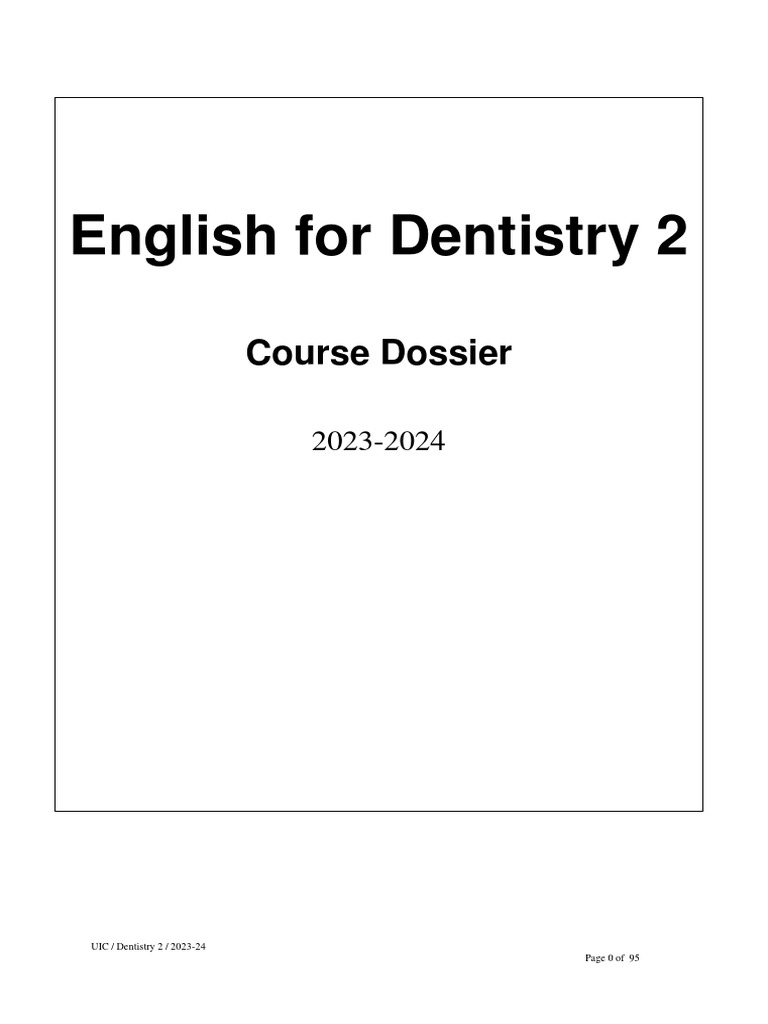 D2.2023-24 Dossier PDF | PDF | Orthodontics | Dentistry Branches
