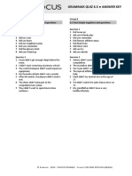 Focus1 2E Grammar Quiz Unit6 5 GroupA B ANSWERS