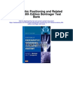 Radiographic Positioning and Related Anatomy 8th Edition Bontrager Test Bank