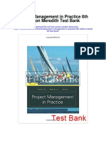 Project Management in Practice 6th Edition Meredith Test Bank