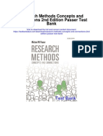 Research Methods Concepts and Connections 2nd Edition Passer Test Bank