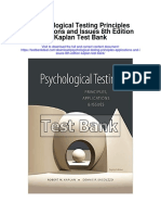 Psychological Testing Principles Applications and Issues 8th Edition Kaplan Test Bank