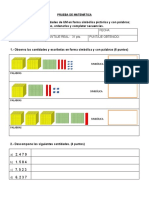 PRUEBA DE MATEMÁTICA Marzo