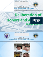 Deliberation of Honors and Awards1617