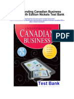 Understanding Canadian Business Canadian 8th Edition Nickels Test Bank